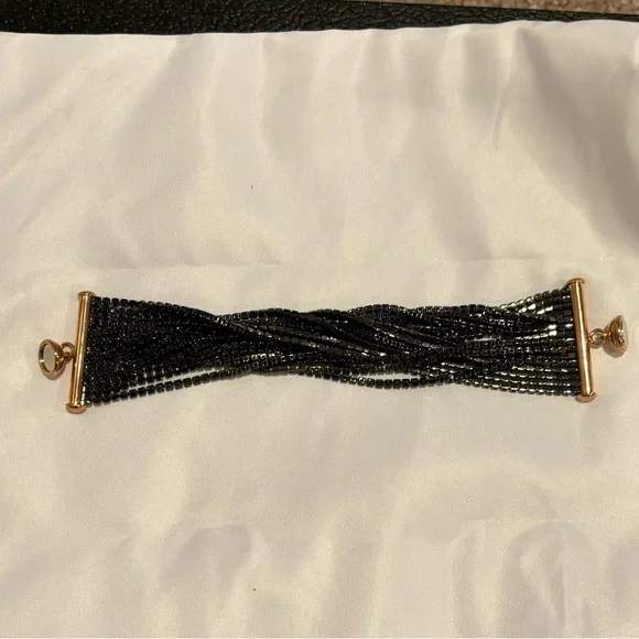 G.I.L.I Bronzo Italia 6-1/2 inch hematite bracelet!! Statement piece! ❤️ - Picture 2 of 4